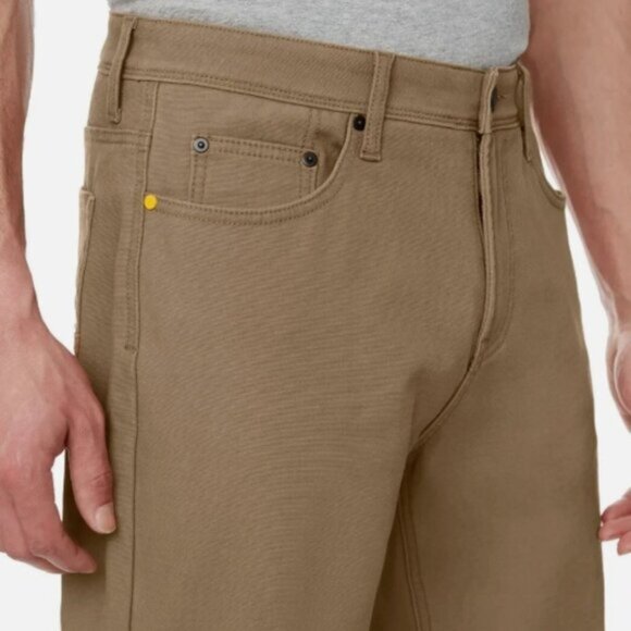 CAT Caterpillar Size 38 x 30 Men's Brown Fleece-Lined Canvas Work Pants - Picture 4 of 12